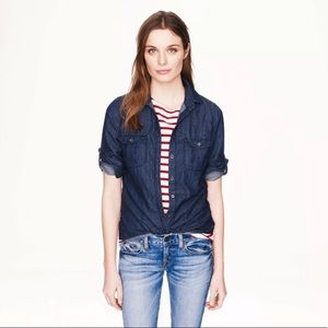 J. Crew Keeper Chambray shirt in Dark Rinse